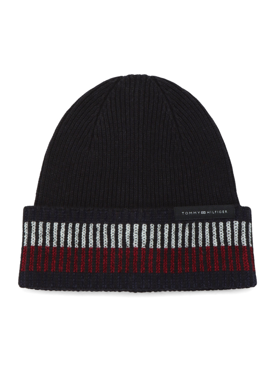 BLU SCURO | Cappello in lana e cotone con dettagli a contrasto
