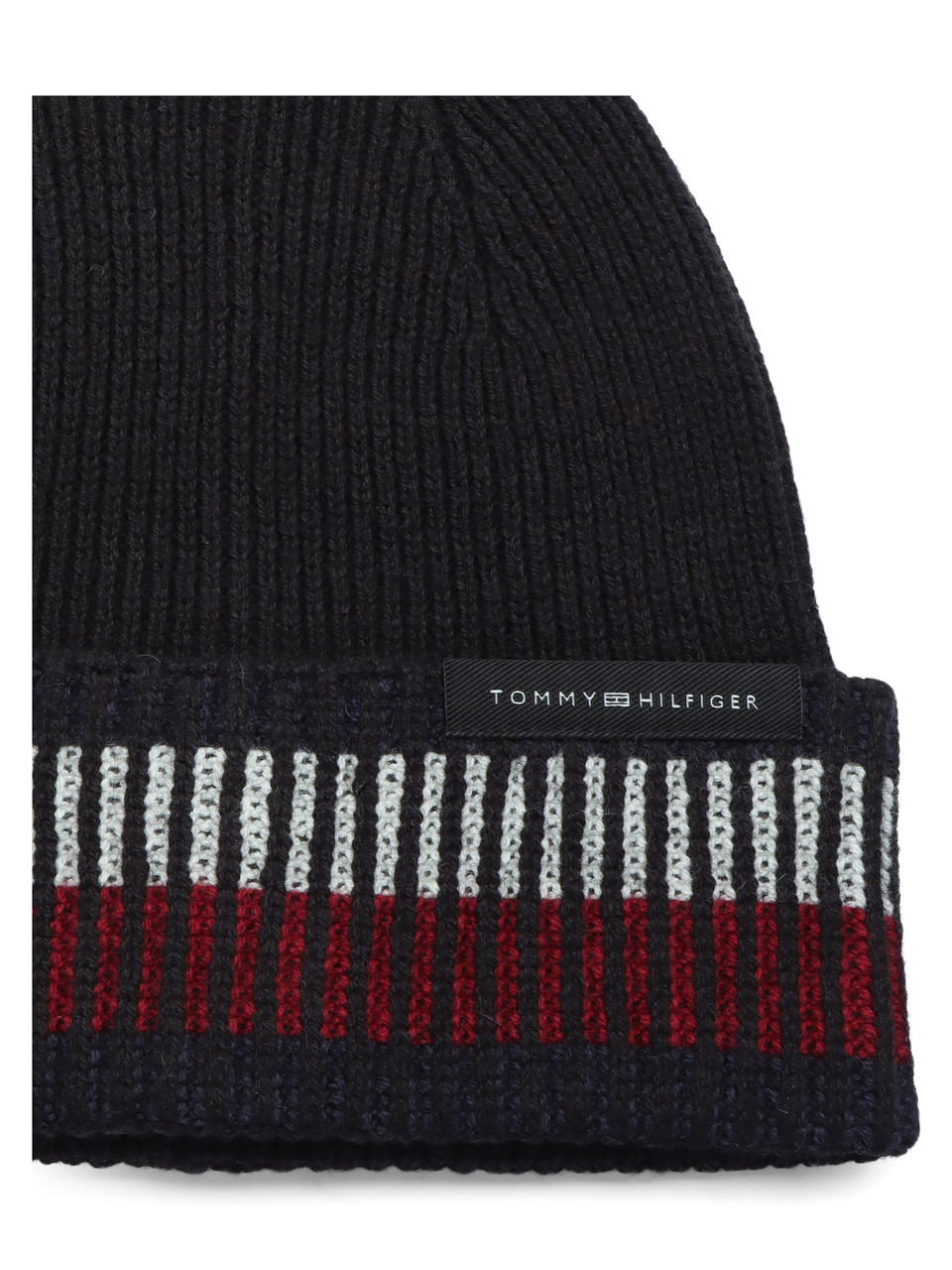 BLU SCURO | Cappello in lana e cotone con dettagli a contrasto