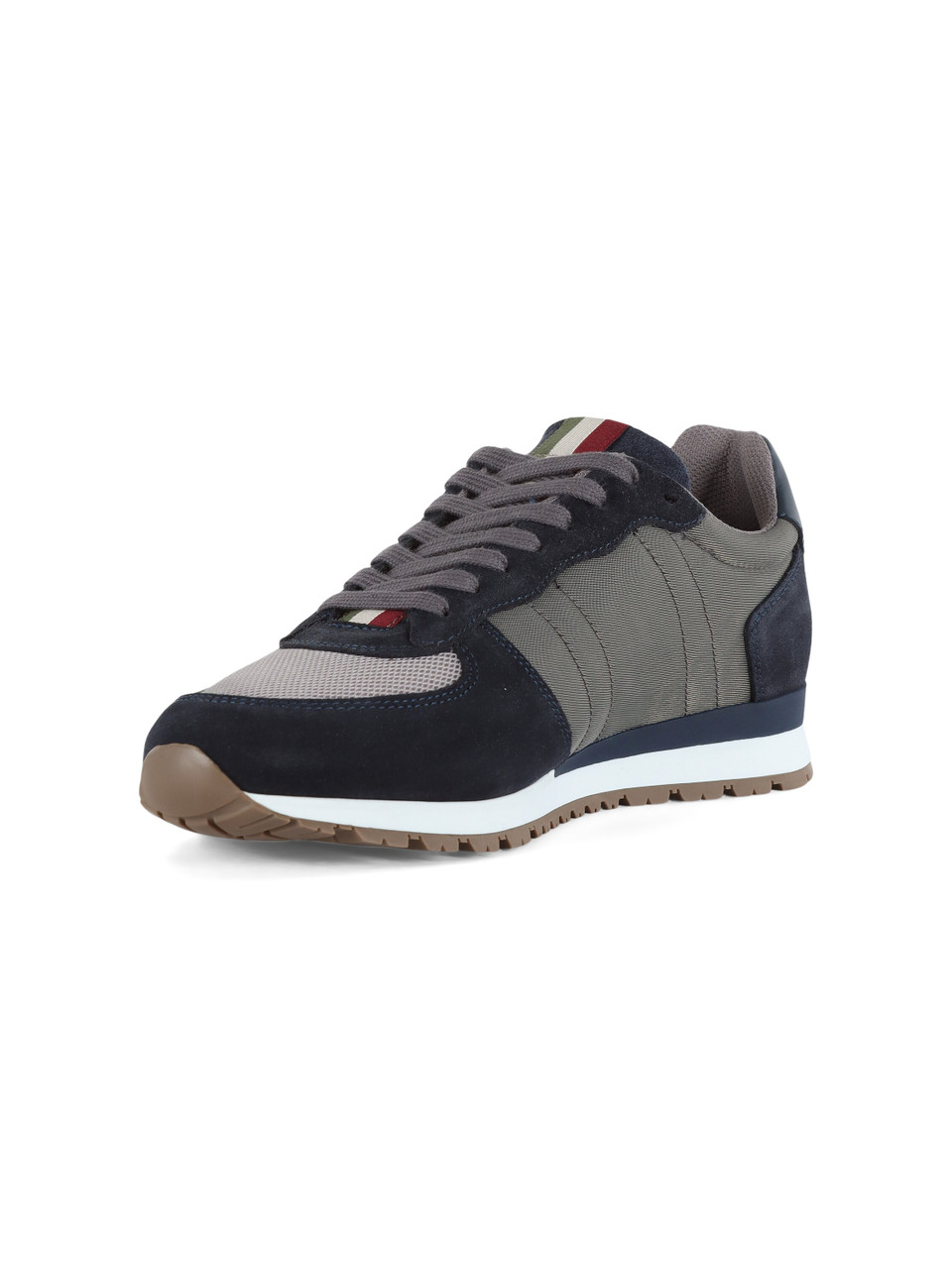 BLU | Sneakers in pelle e tessuto con patch logo