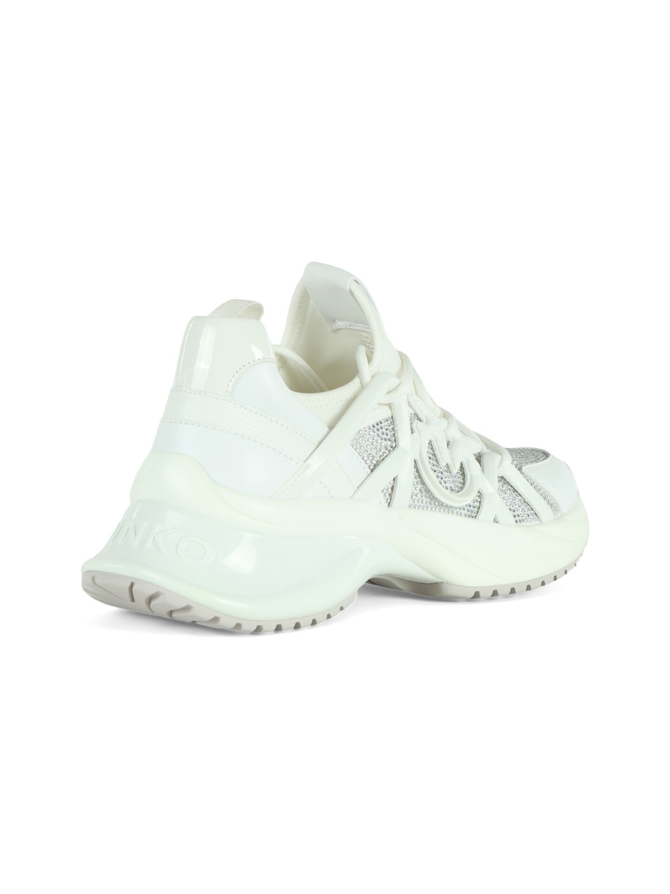 BIANCO | Sneakers ARIEL 01 in neoprene con strass