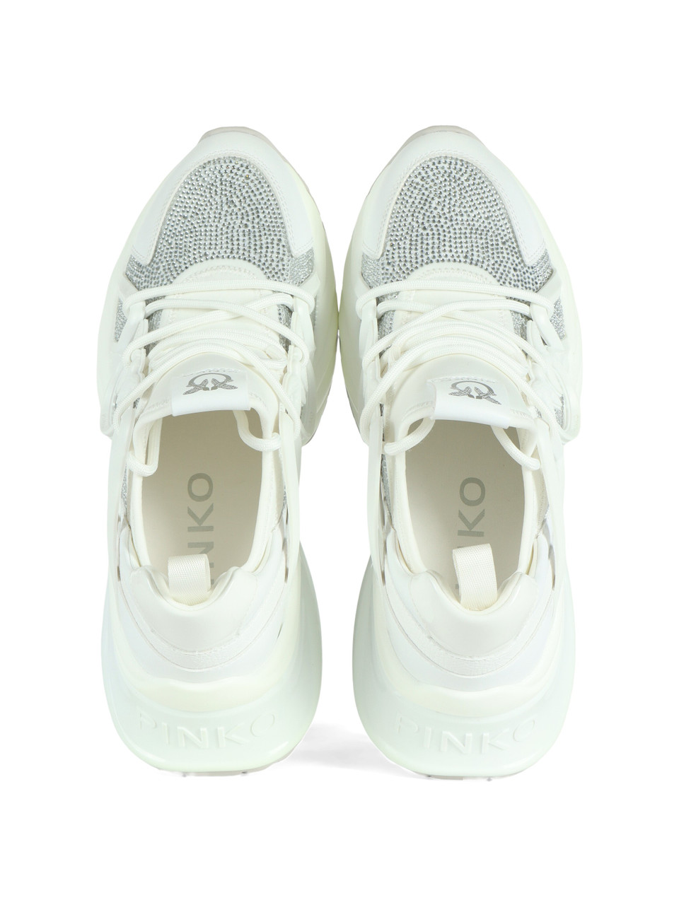 BIANCO | Sneakers ARIEL 01 in neoprene con strass