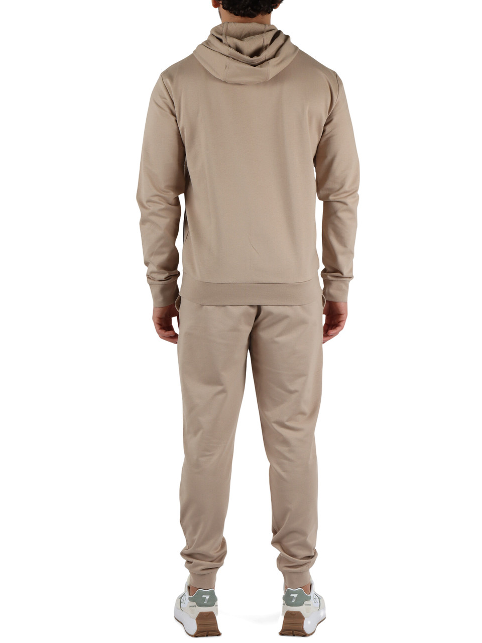 BEIGE | La tuta sportiva regular fit comprende felpa con zip e pantalone