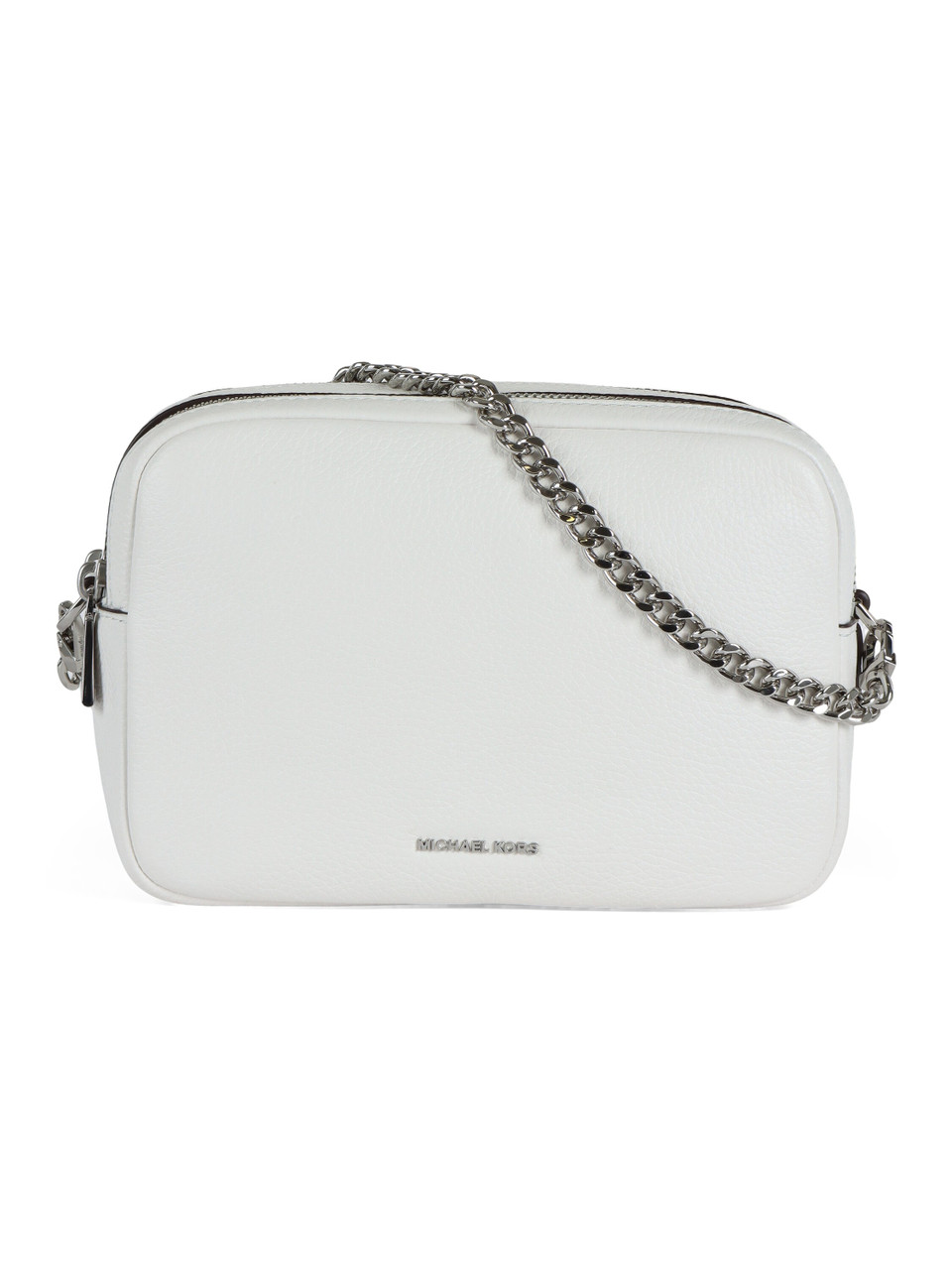 BIANCO | Borsa a tracolla in pelle martellata BRYANT Medium