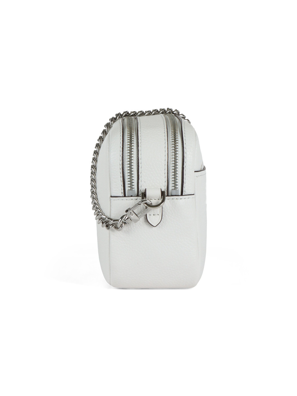 BIANCO | Borsa a tracolla in pelle martellata BRYANT Medium