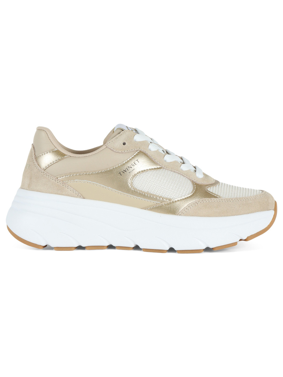 ORO | Sneakers in pelle ed ecopelle con dettagli in mesh