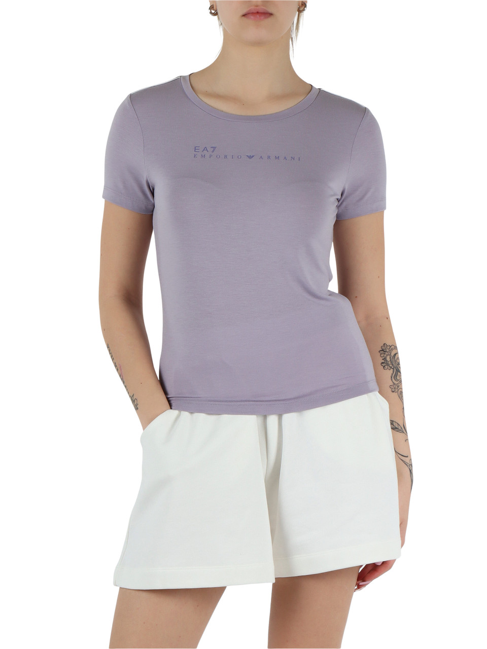 VIOLA CHIARO | T-shirt in misto viscosa NATURAL VENTUS 7