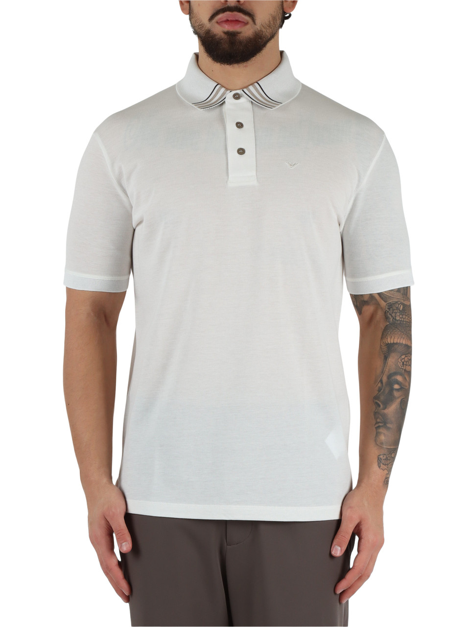 PANNA | Polo in cotone piquet con ricamo logo frontale