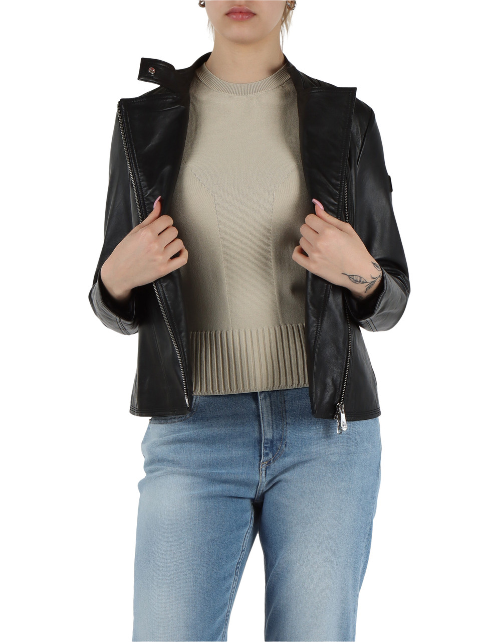 NERO | Giacca biker in pelle CRISSY 04