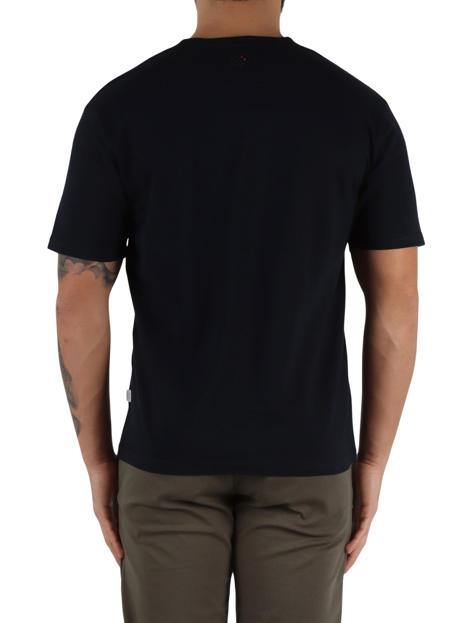 BLU SCURO | T-shirt girocollo GEO in cotone piquet