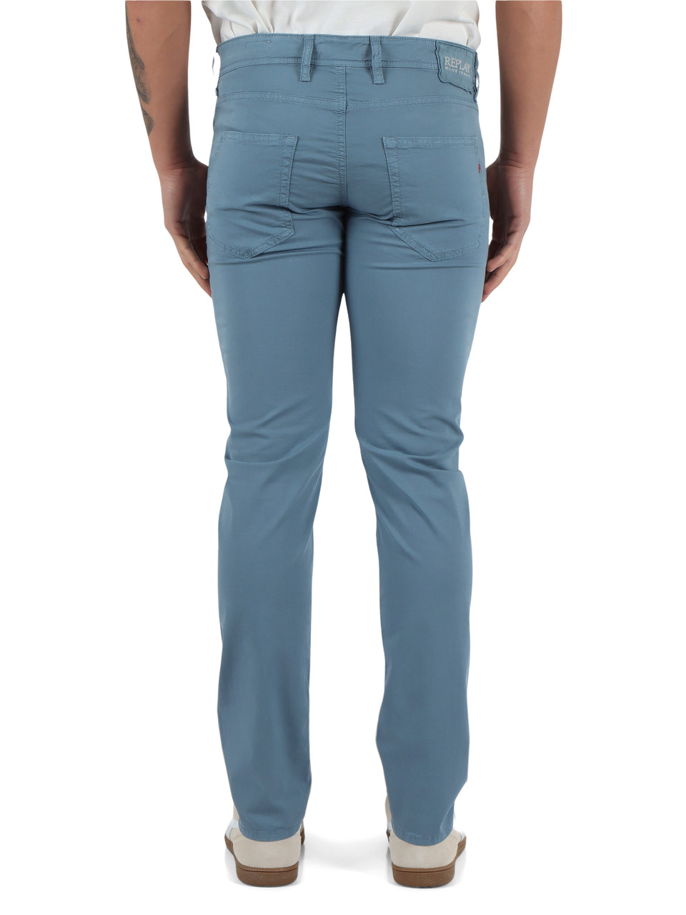 CARTA DA ZUCCHERO | Pantalone cinque tasche straight fit in cotone e lyocell