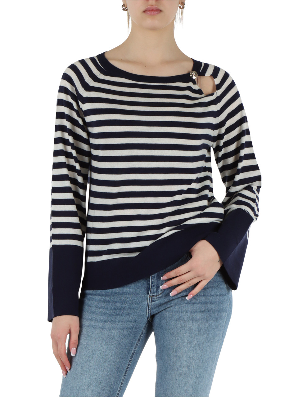 A RIGHE | Maglia in lana vergine e cashmere