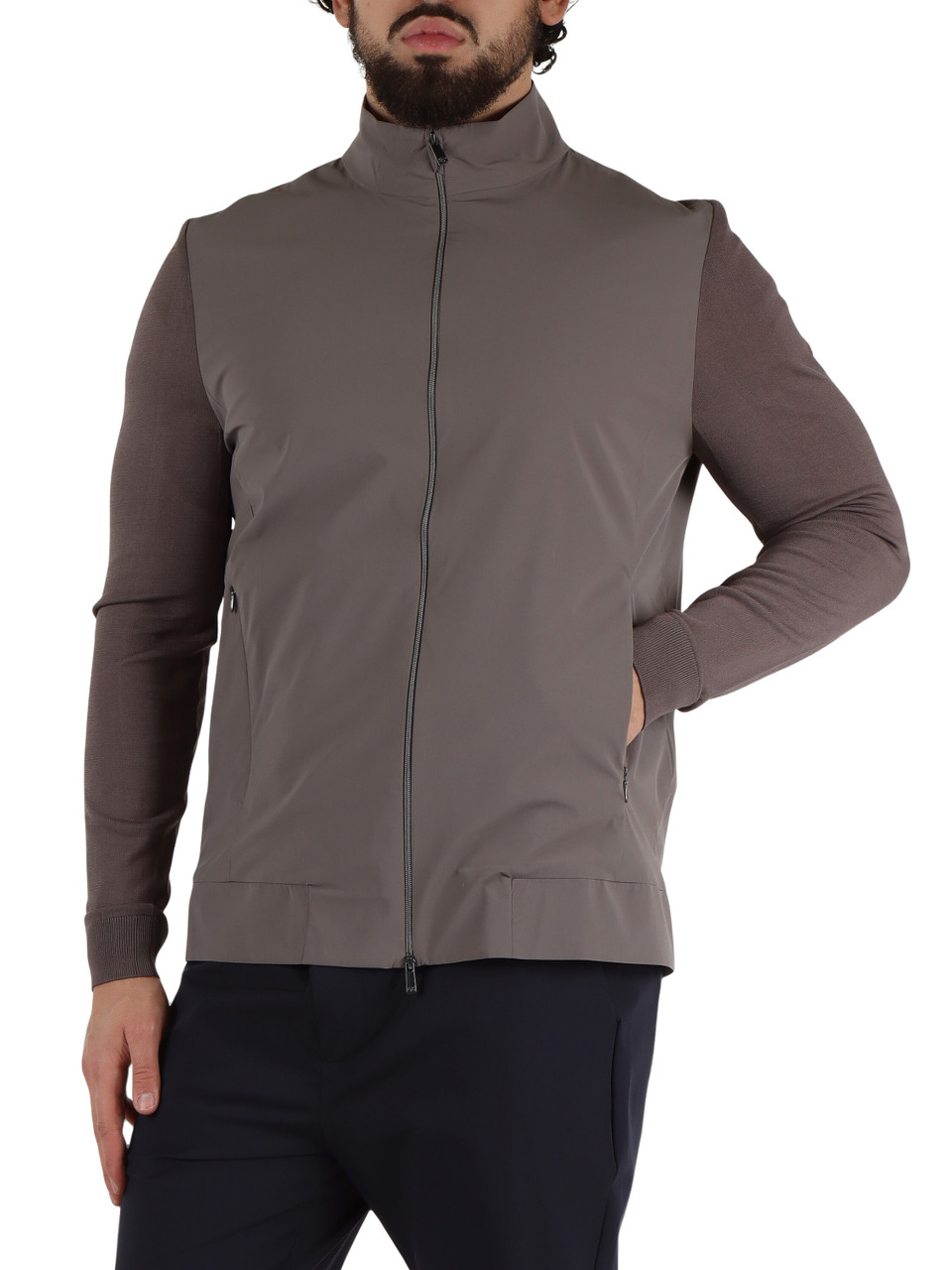 TORTORA | Cardigan con zip RUIZ HYBRID Motion Technology