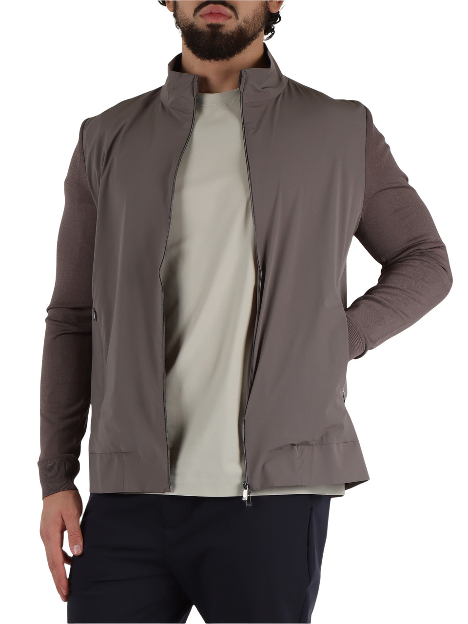 TORTORA | Cardigan con zip RUIZ HYBRID Motion Technology