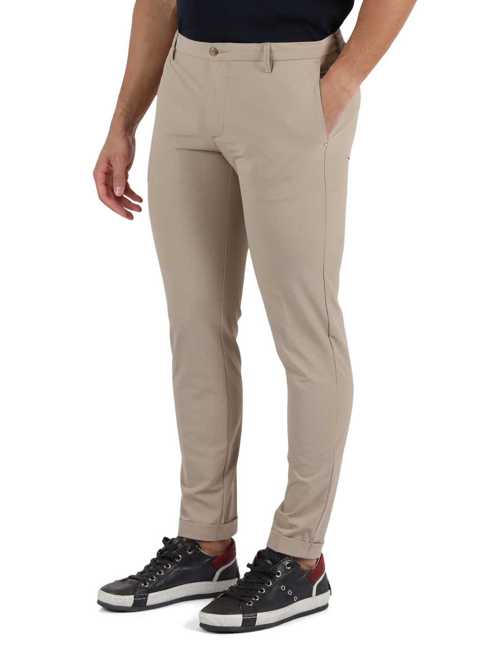 BEIGE | Pantalone SASA in tessuto tecnico stretch