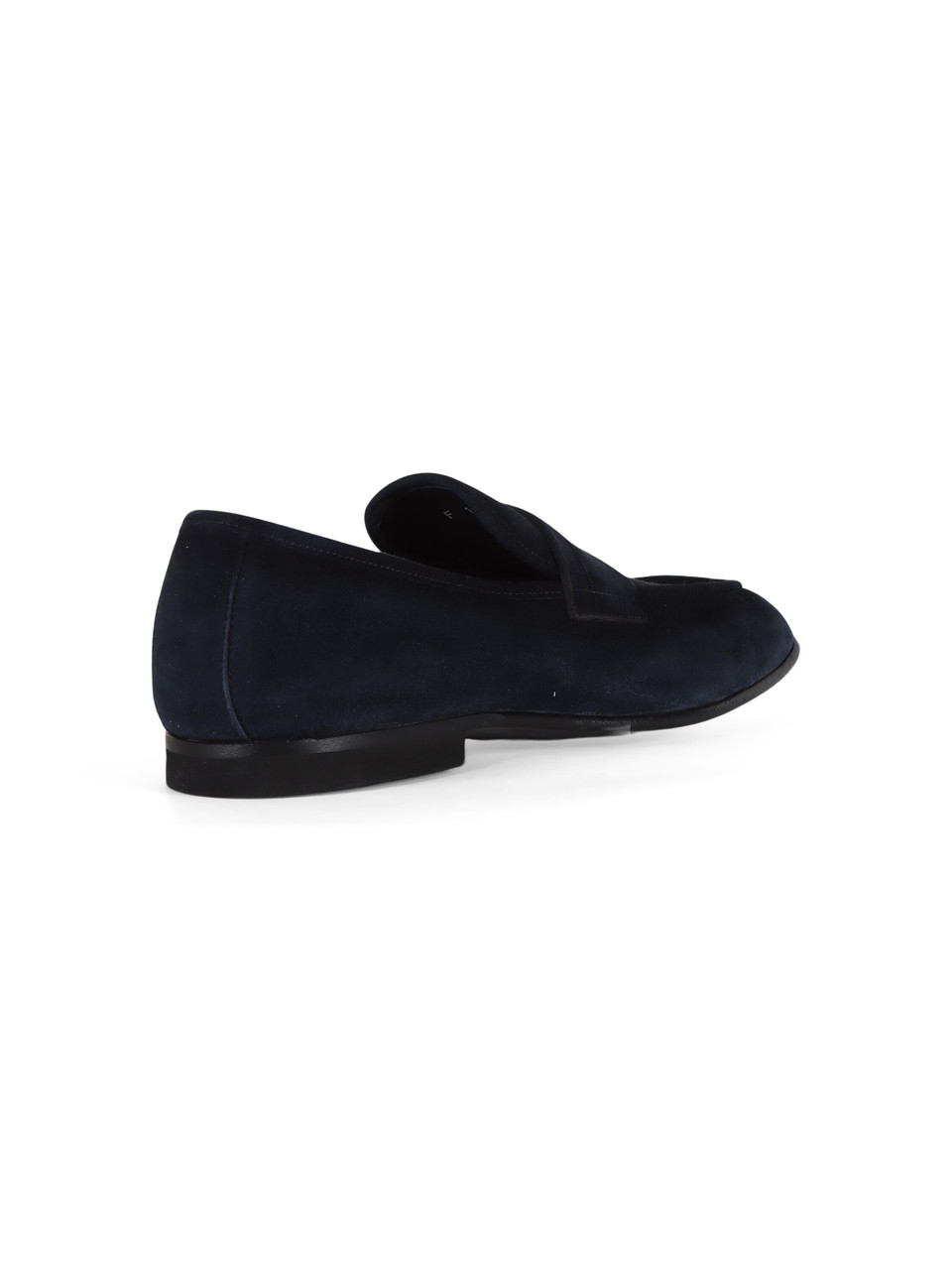 BLU SCURO | Mocassini in suede morbido con mascherina