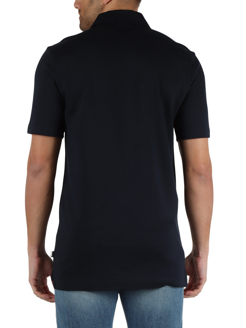 BLU SCURO | Polo in cotone e lyocell piquet