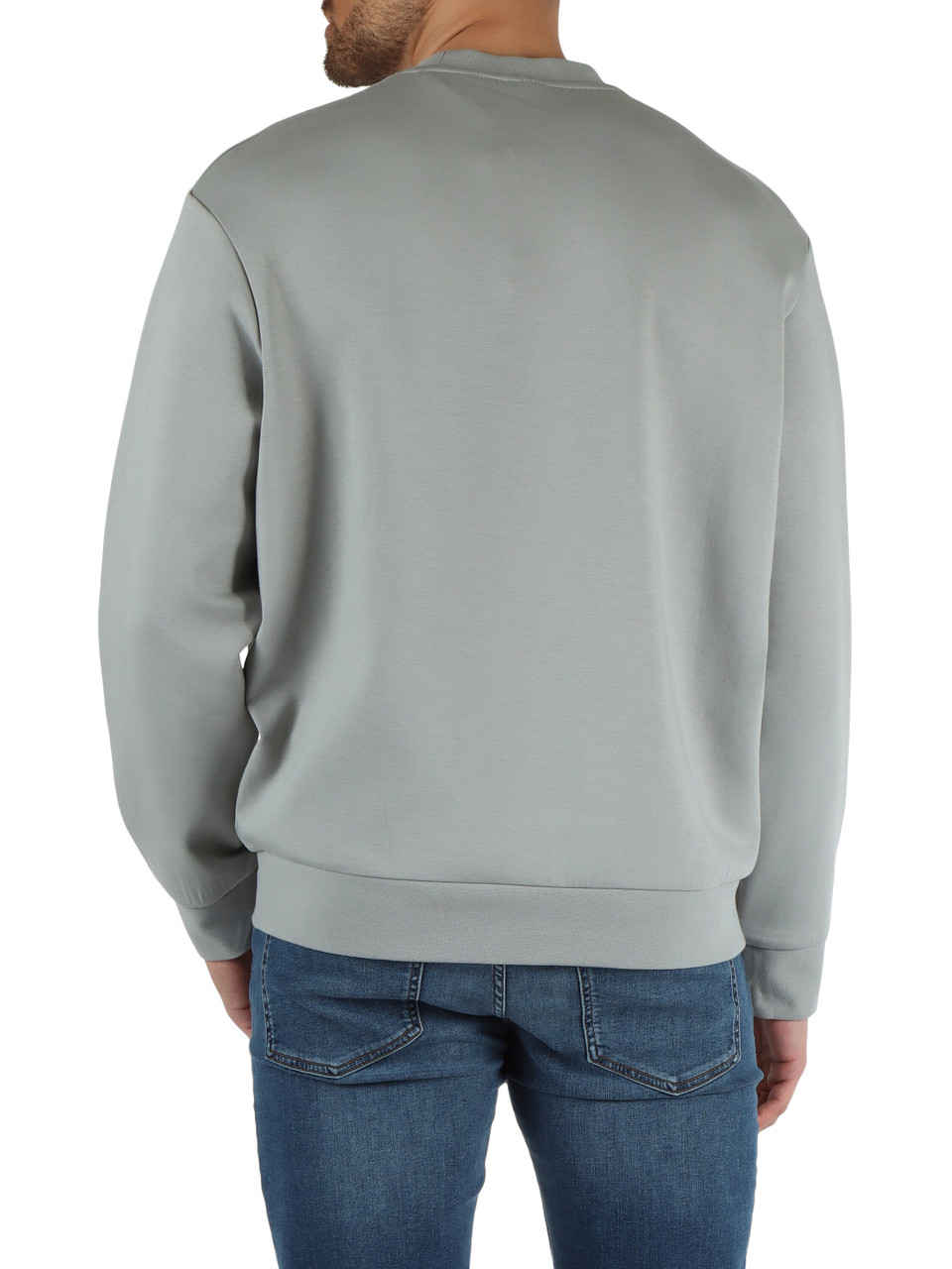 GRIGIO | Felpa in misto cotone con scritta logo a rilievo