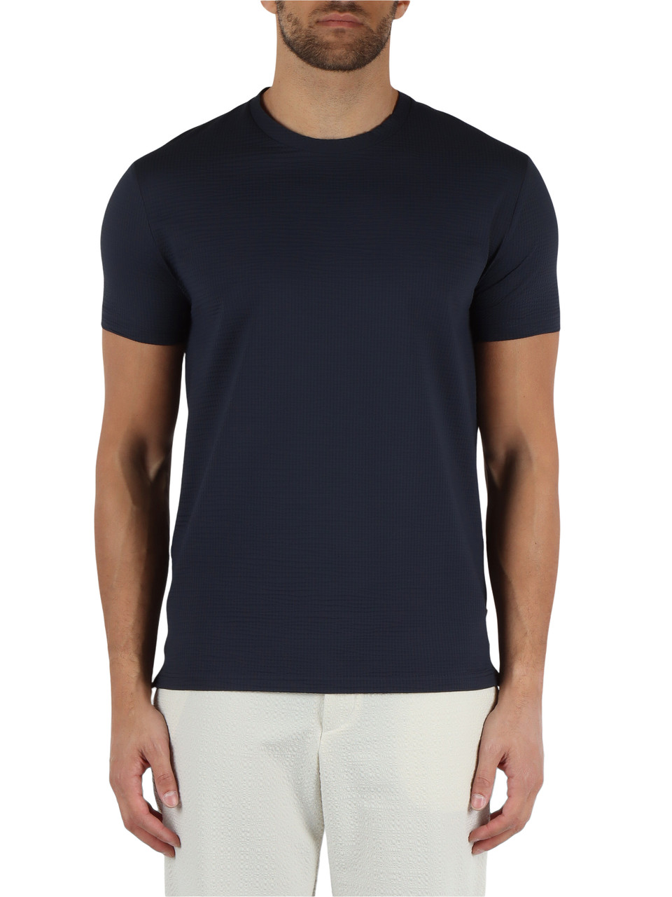 BLU SCURO | T-shirt CYRIL TRIESTE in tessuto stretch