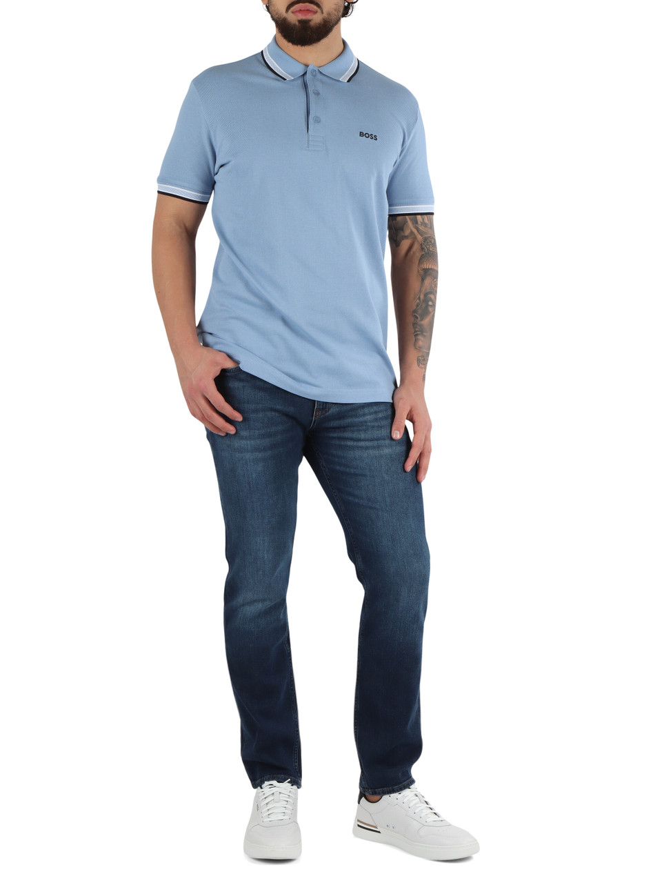 CELESTE | Polo regular fit in cotone piquet con ricamo logo