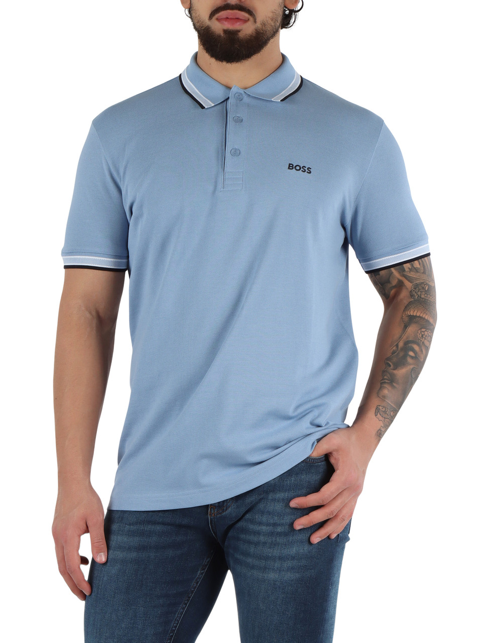 CELESTE | Polo regular fit in cotone piquet con ricamo logo