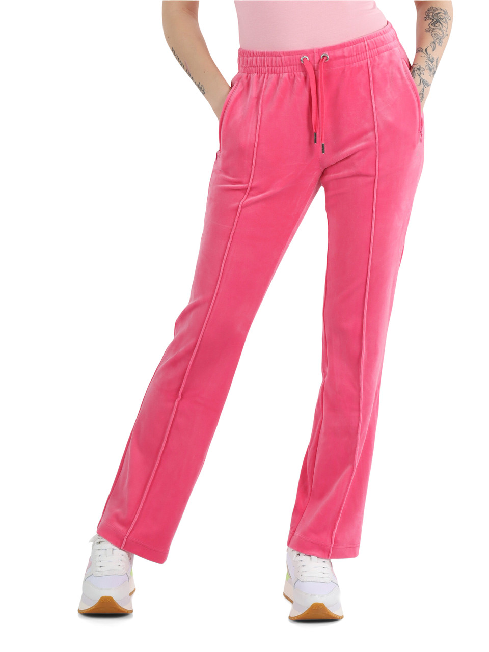 FUCSIA | Pantaloni sportivi in velluto TINA