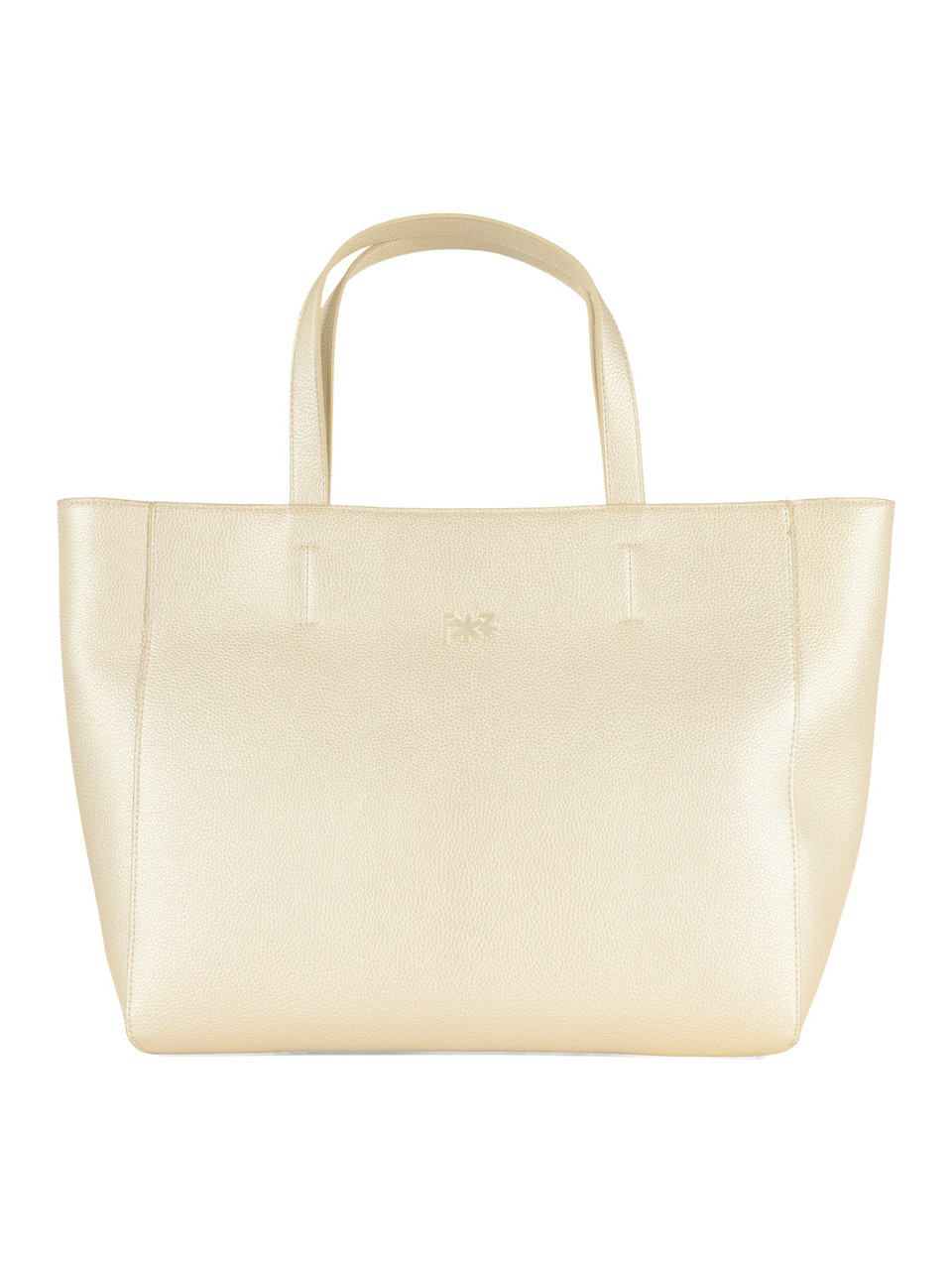 PANNA | Borsa shopping effetto martellato con logo impresso