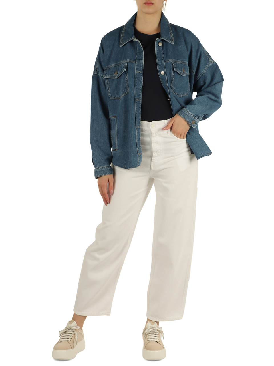 BLU | BETTER DENIM: Giacca camicia oversize in denim