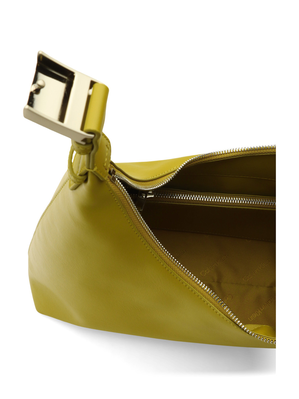 VERDE | Borsa a spalla in ecopelle con scritta logo frontale