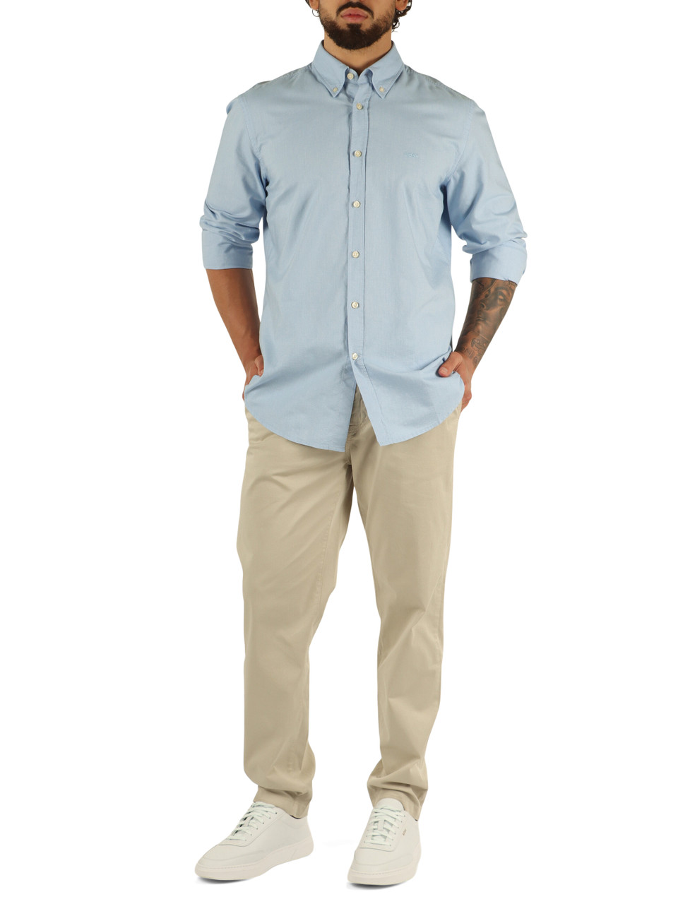 AZZURRO | Camicia regular fit in cotone