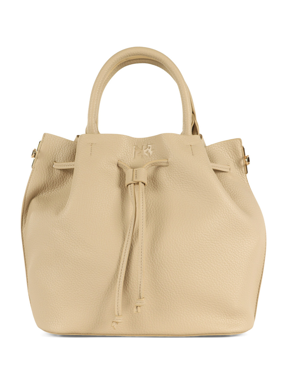 BEIGE | Borsa a secchiello effetto martellato