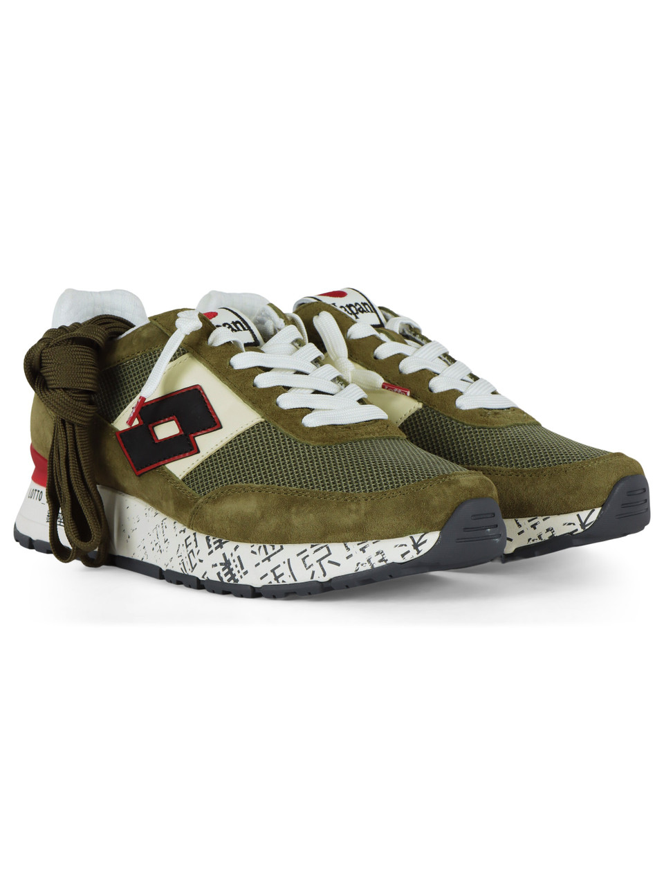 VERDE MILITARE | Sneakers in pelle e tessuto TOKYO GINZA PRT