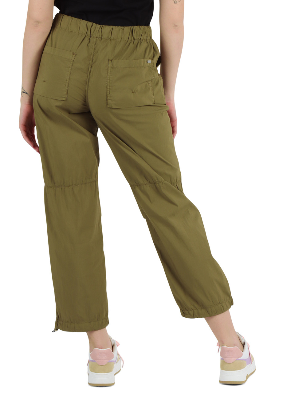 VERDE MILITARE | Pantalone sportivo in cotone tecnico