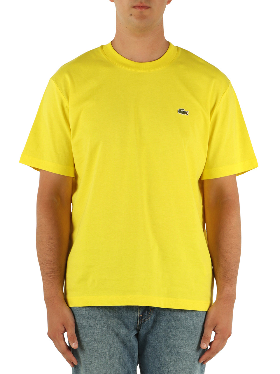 GIALLO | T-shirt Classic Fit in cotone con patch logo