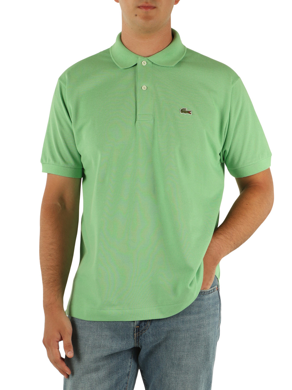 VERDE CHIARO | Polo Classic Fit in cotone piquet con patch logo