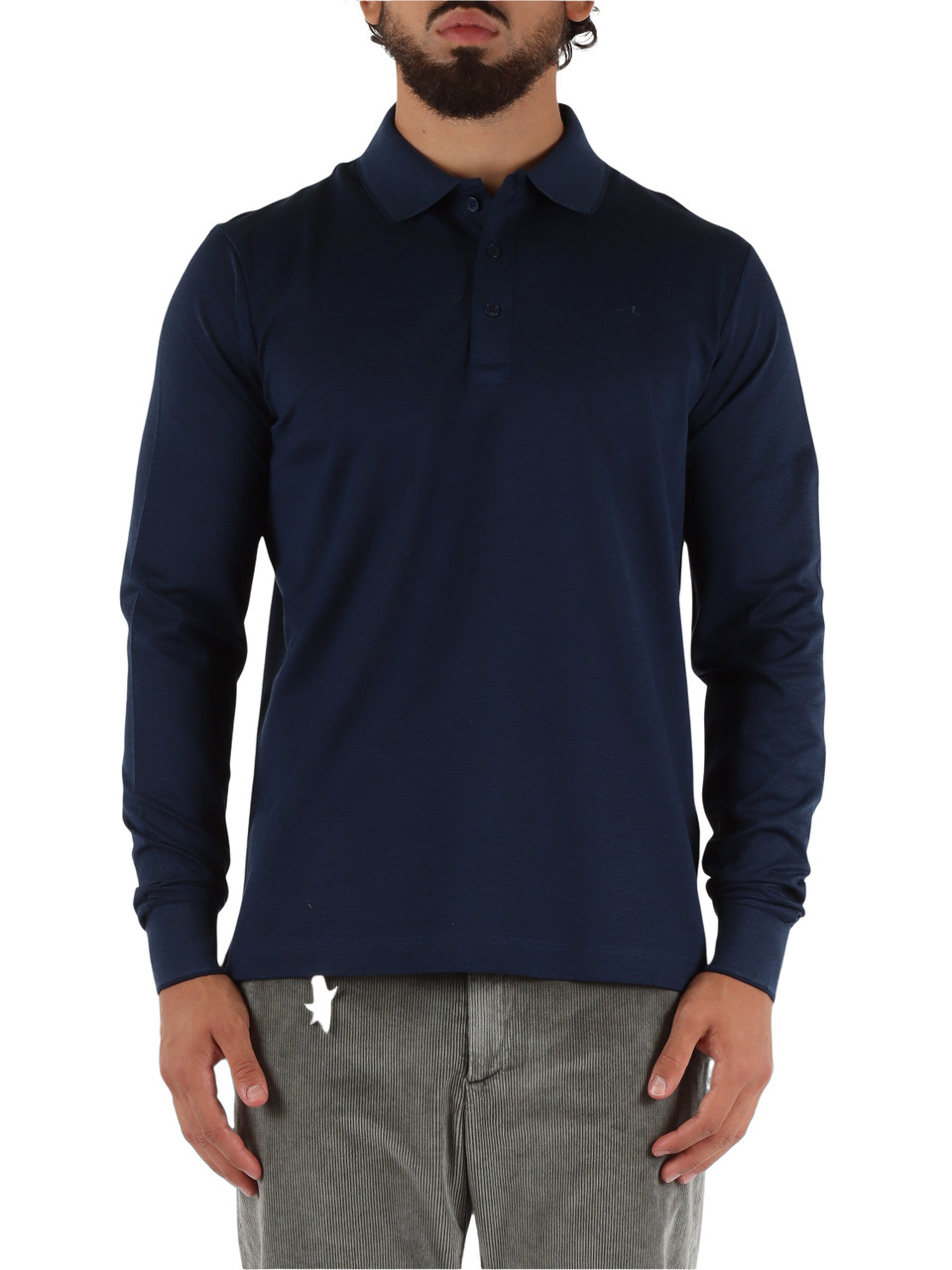 BLU | Polo in cotone piquet con ricamo logo