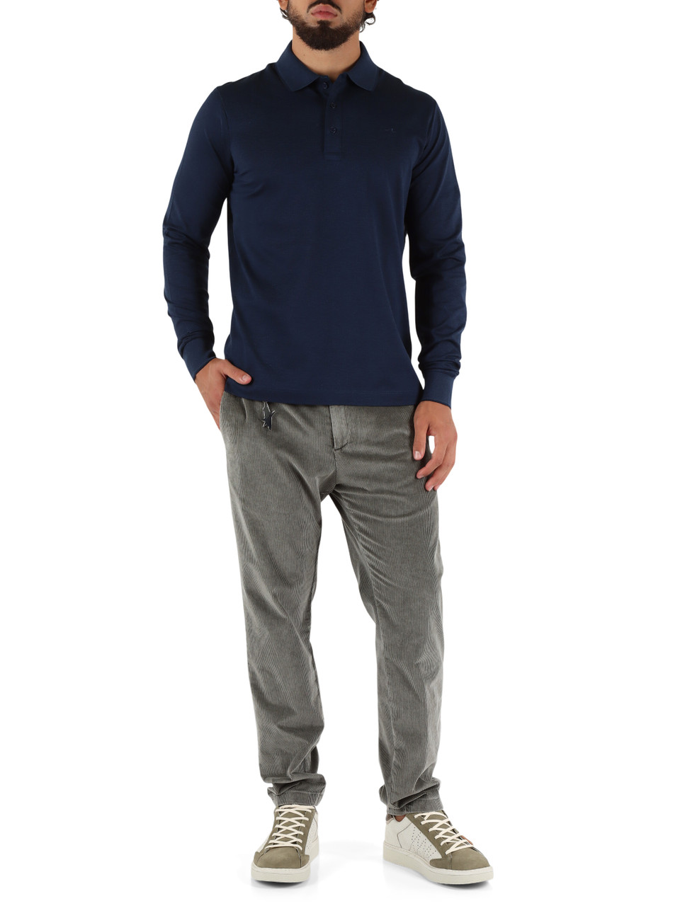 BLU | Polo in cotone piquet con ricamo logo BLU | Polo in cotone piquet con ricamo logo