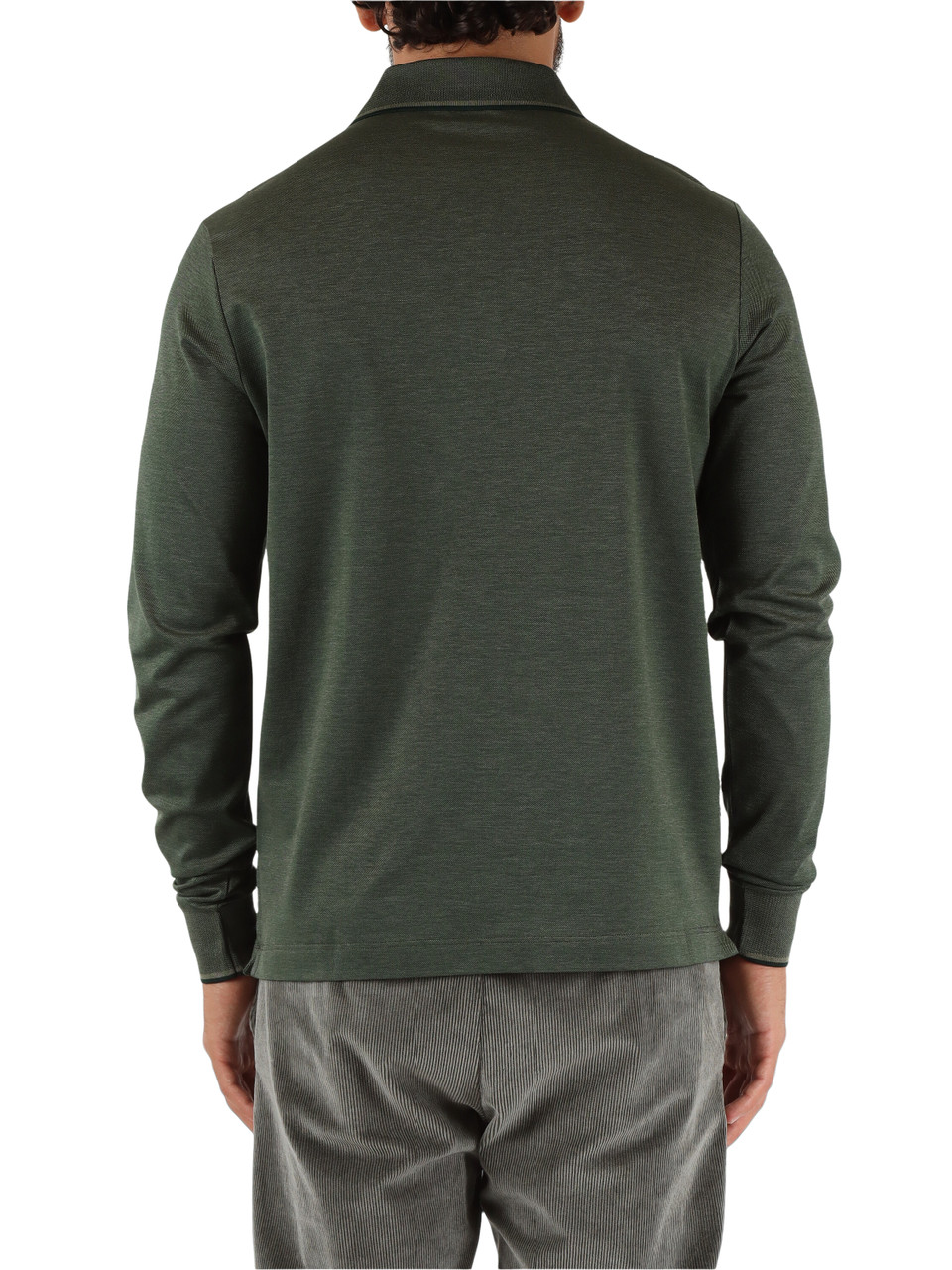 VERDE | Polo in cotone piquet con ricamo logo