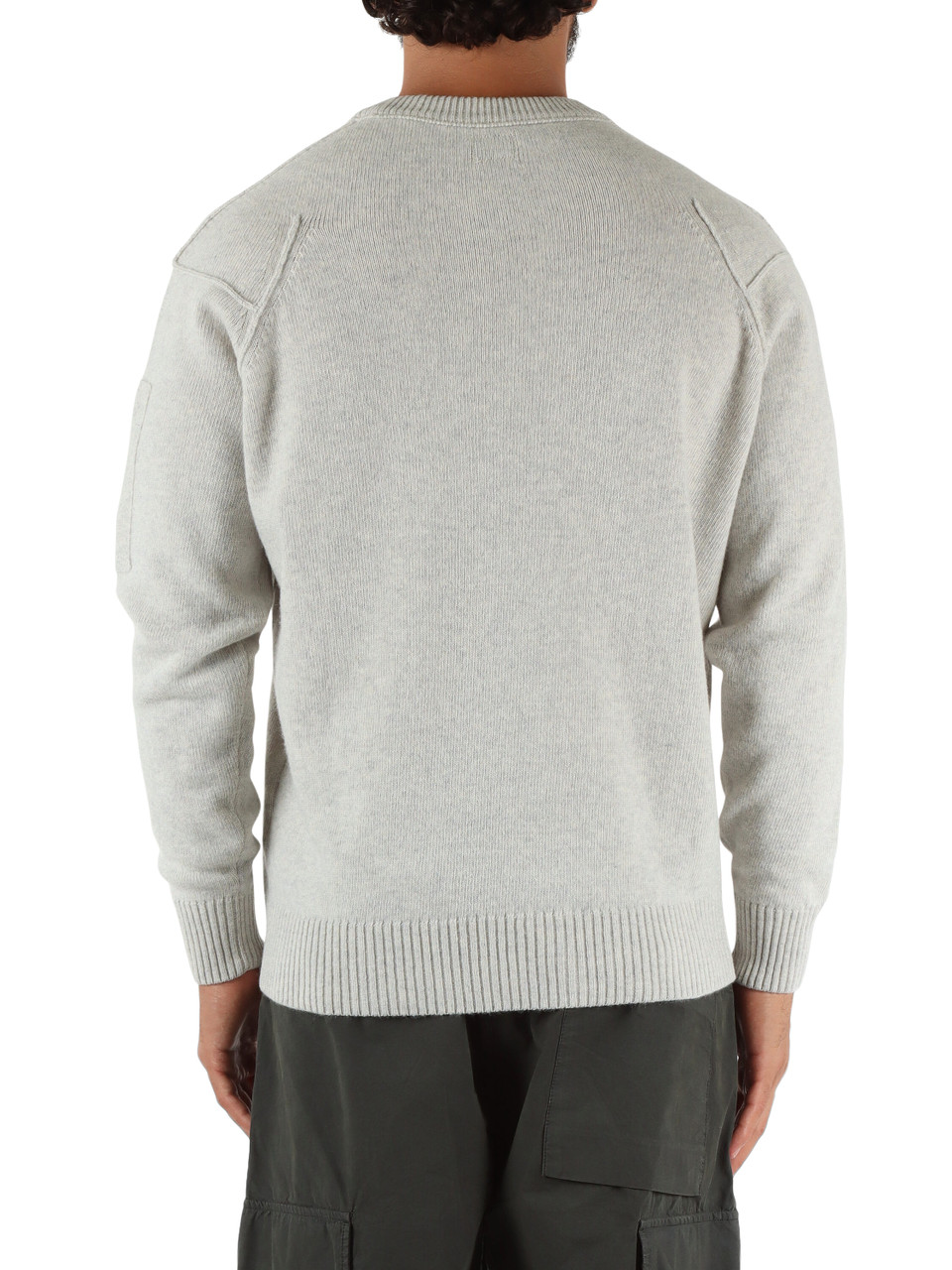 GRIGIO CHIARO | Maglia girocollo in misto lana