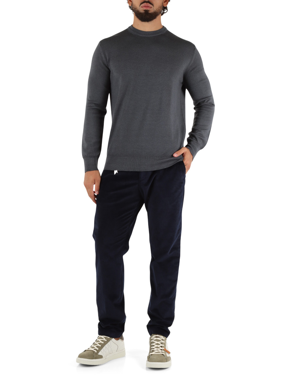 BLU SCURO | Pantalone chino in velluto a coste BLU SCURO | Pantalone chino in velluto a coste