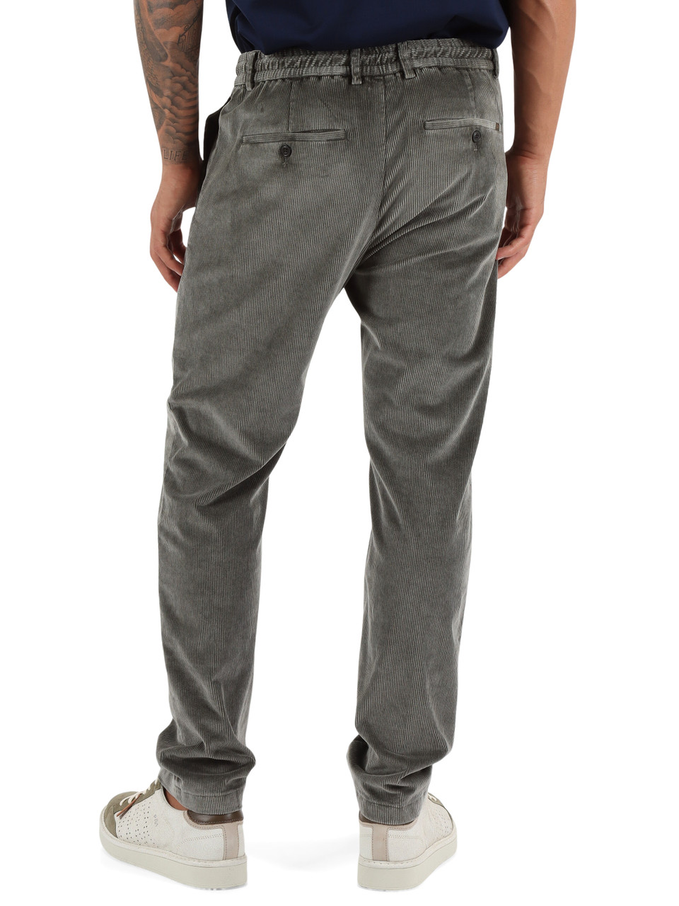 GRIGIO | Pantalone chino in velluto a coste