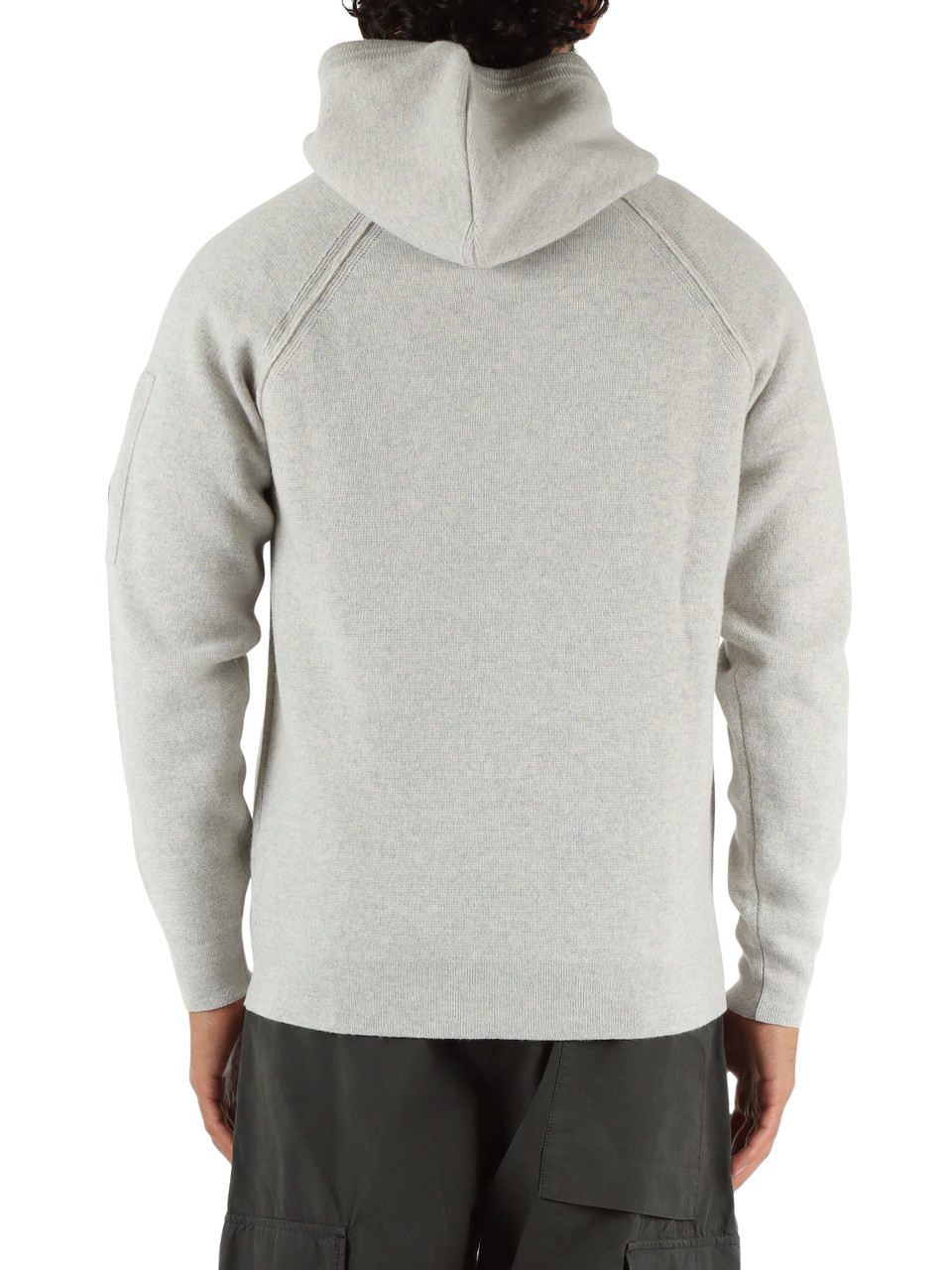 GRIGIO CHIARO | Cardigan con zip e cappuccio in misto lana GRIGIO CHIARO | Cardigan con zip e cappuccio in misto lana