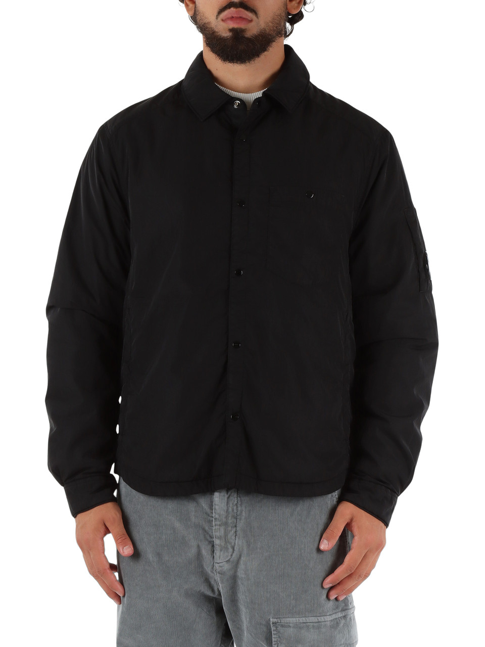 NERO | Giacca overshirt in tessuto tecnico CHROME-R