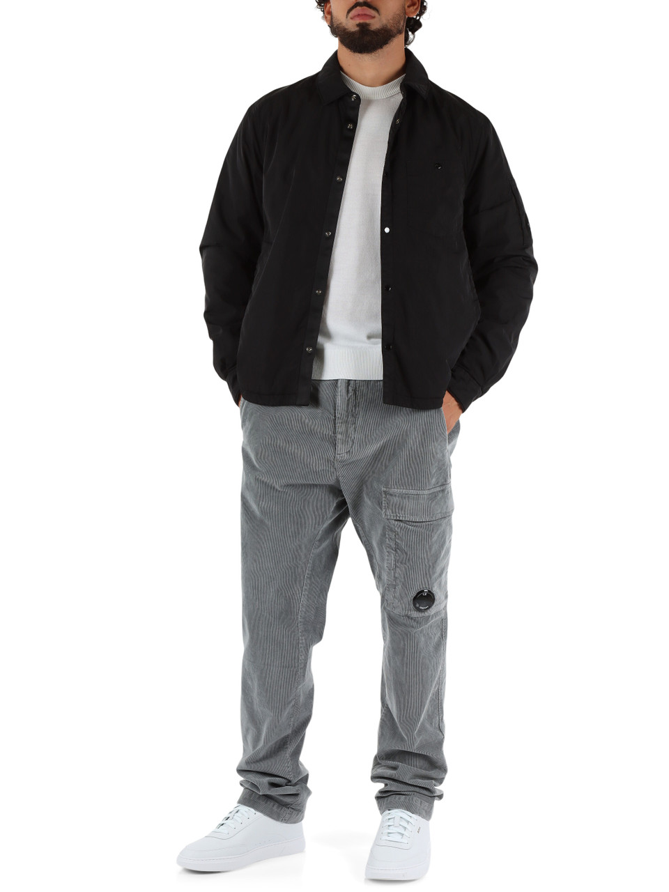 NERO | Giacca overshirt in tessuto tecnico CHROME-R