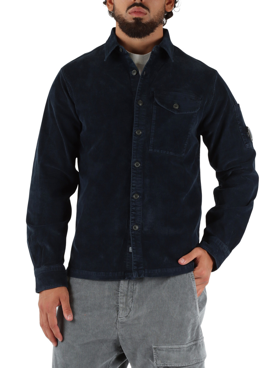 BLU SCURO | Overshirt in corduroy