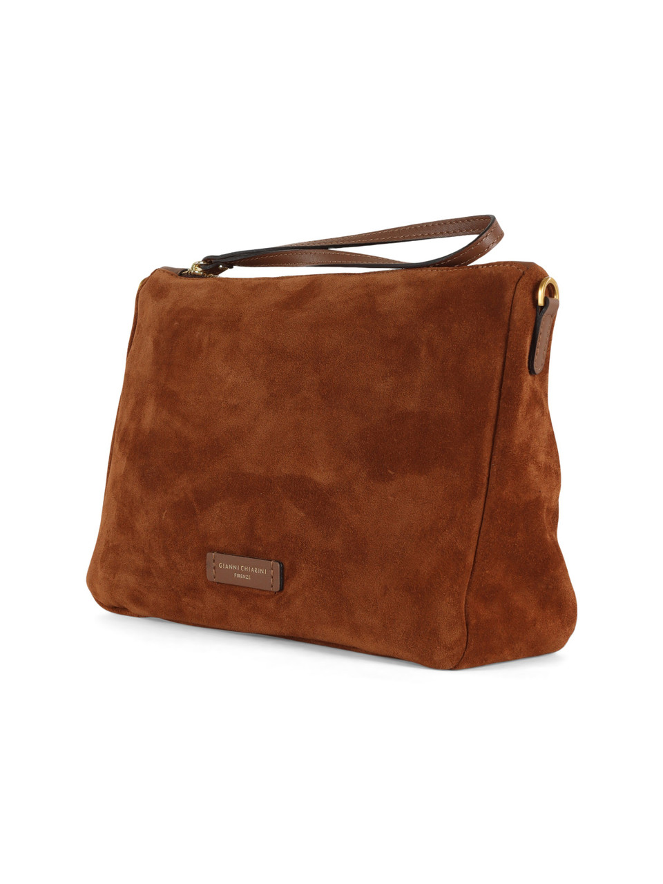 MARRONE CHIARO | Borsa in suede NORA POUCH