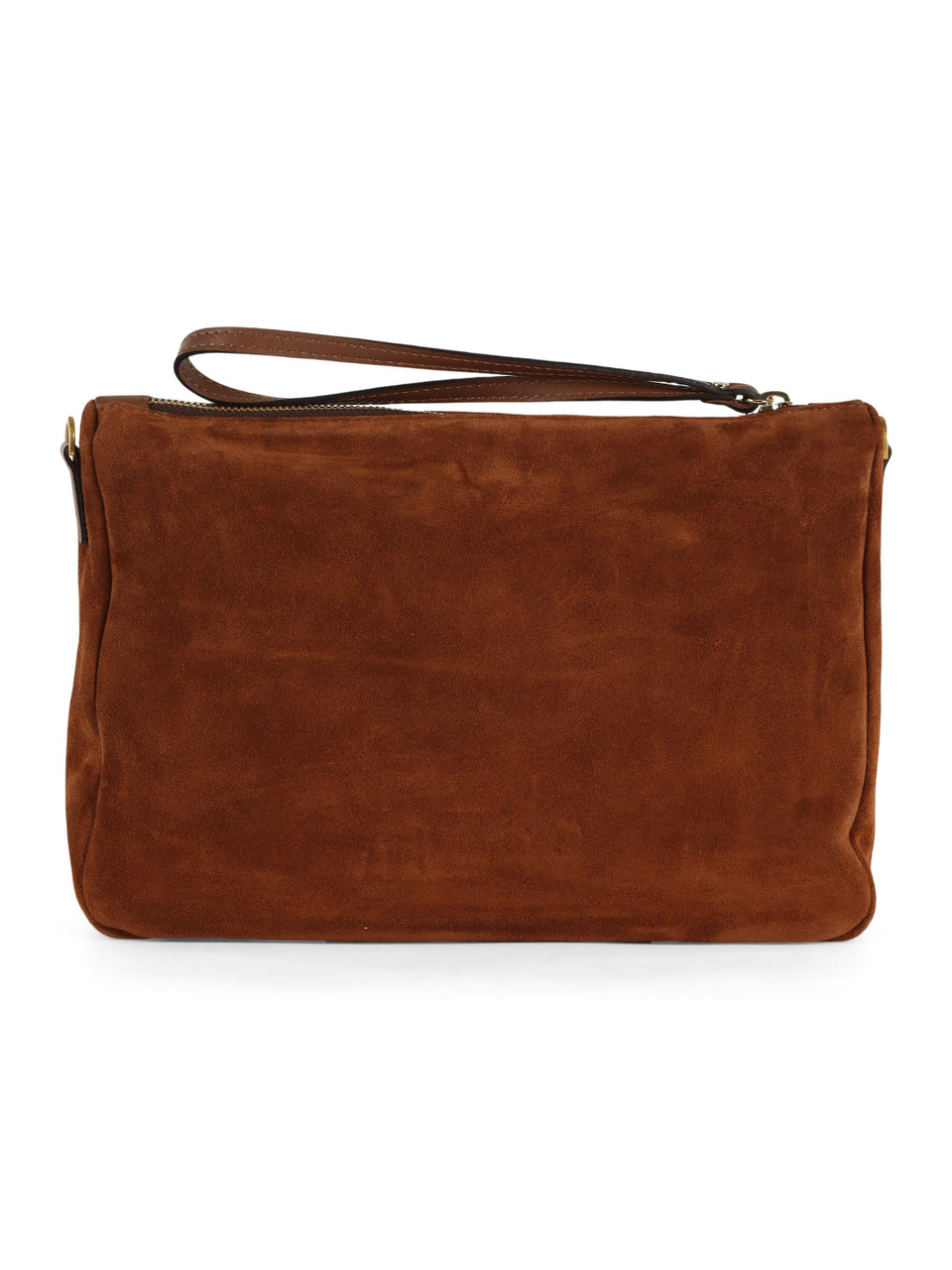 MARRONE CHIARO | Borsa in suede NORA POUCH
