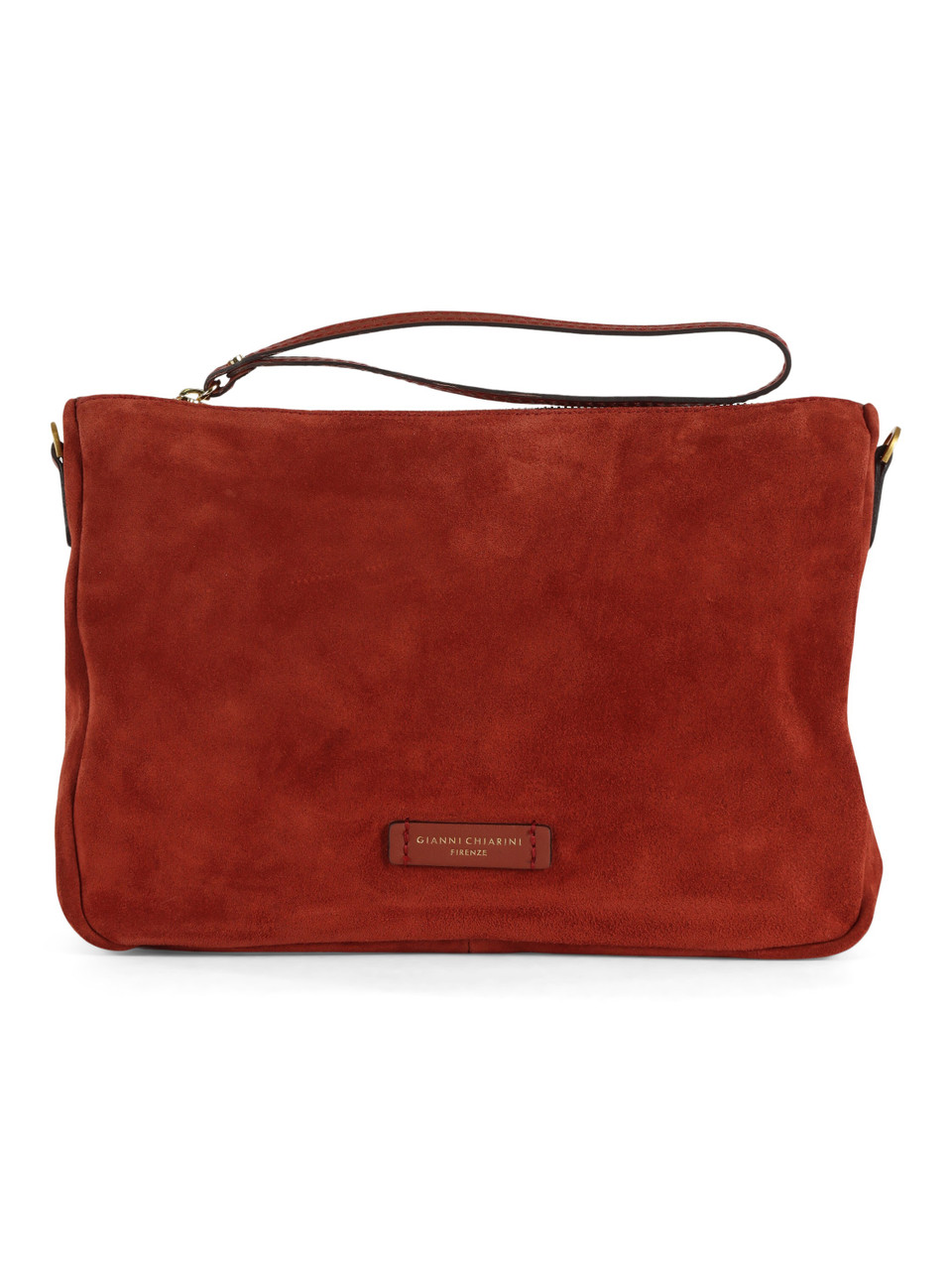 ROSSO SCURO | Borsa in suede NORA POUCH
