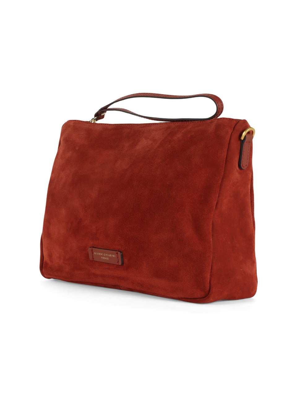 ROSSO SCURO | Borsa in suede NORA POUCH