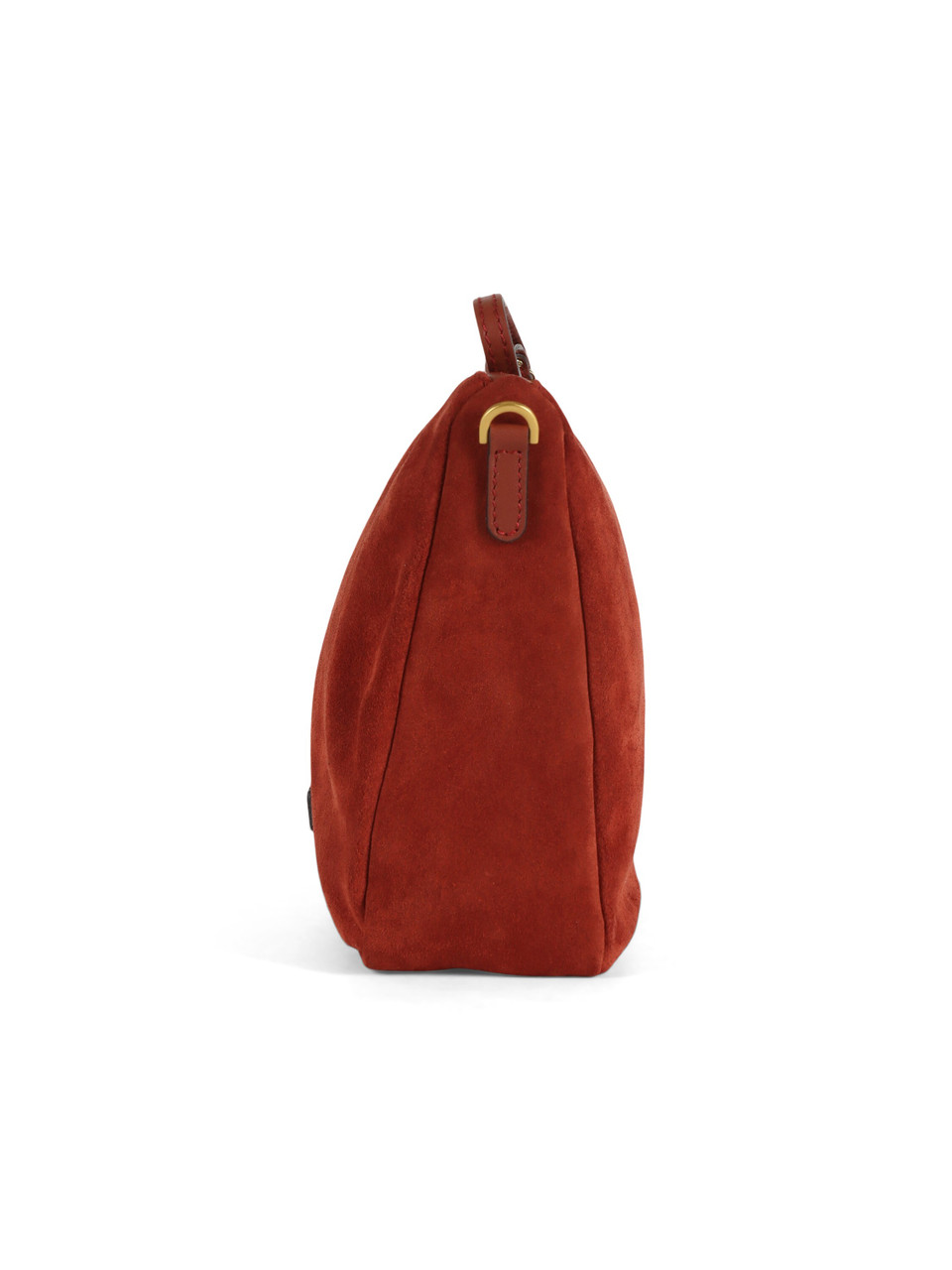 ROSSO SCURO | Borsa in suede NORA POUCH