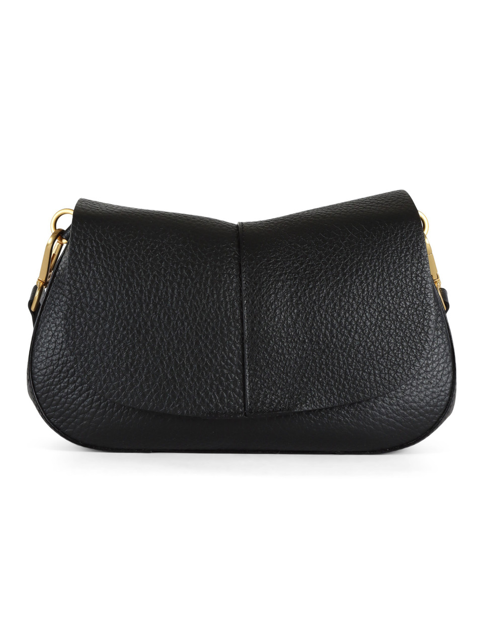 NERO | Borsa a spalla in pelle martellata HELENA ROUND